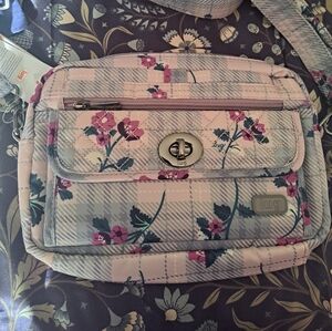 Lug Switch Plaid Crossbody Bag In Plaid Floral Pearl